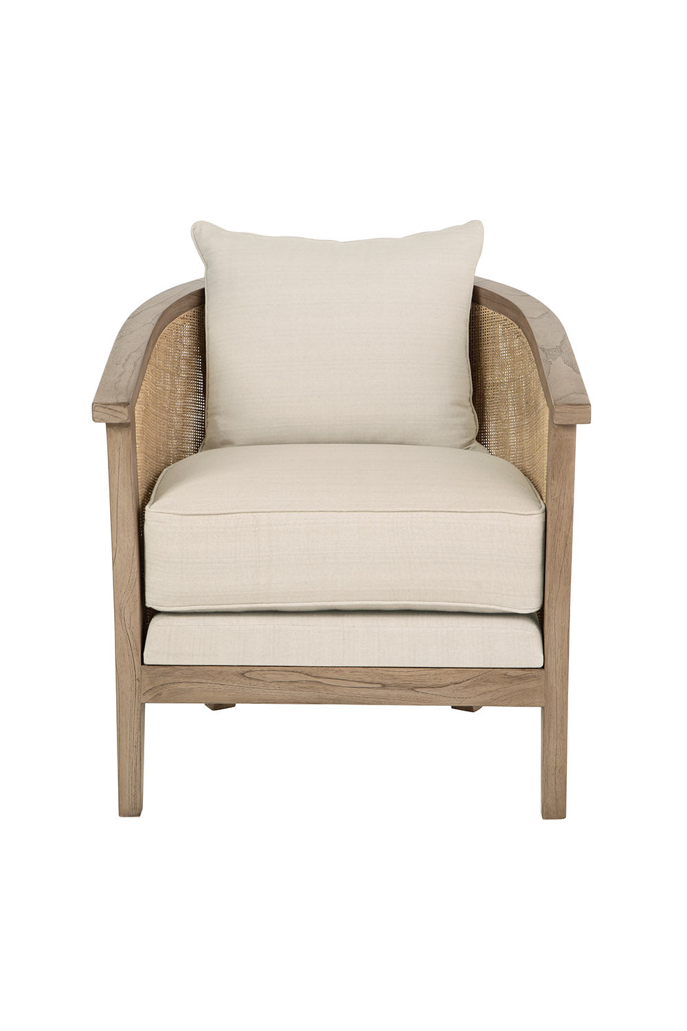 Cane Back Barrel Chair