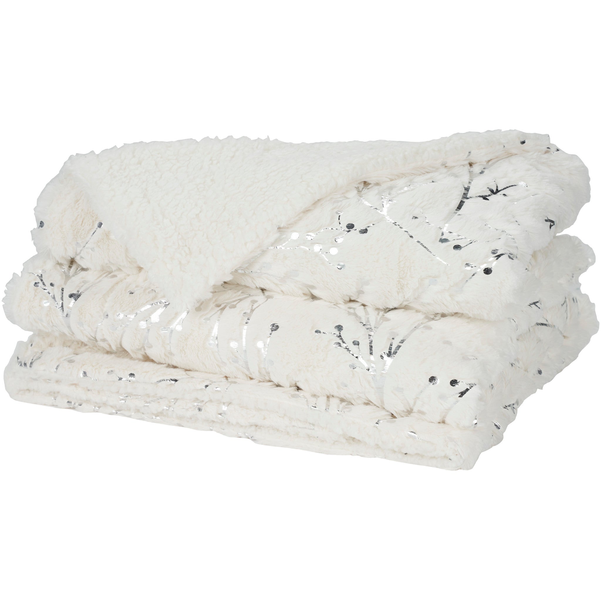 Miranda Metallic Faux Fur Throw