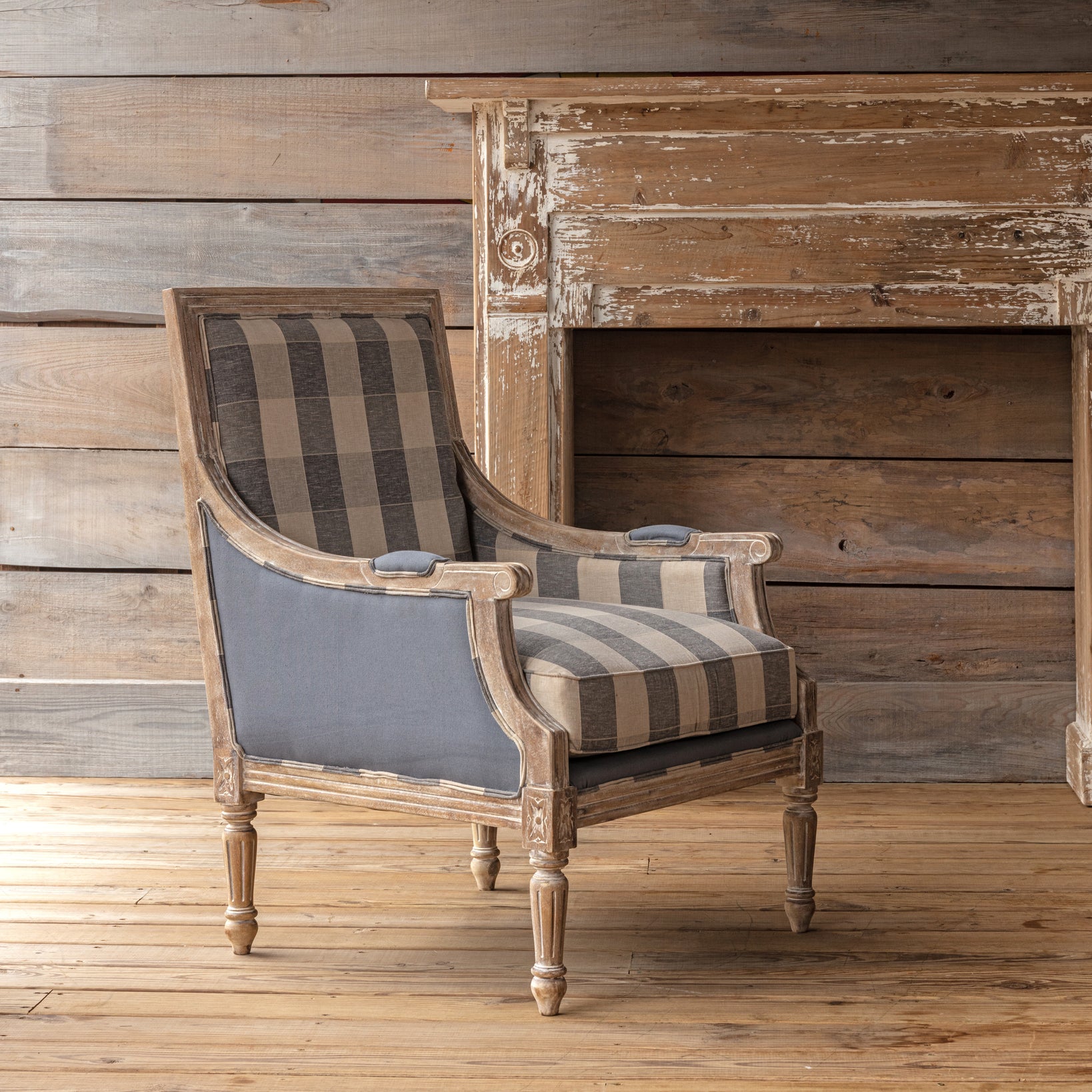 Bastille Checkered Accent Chair