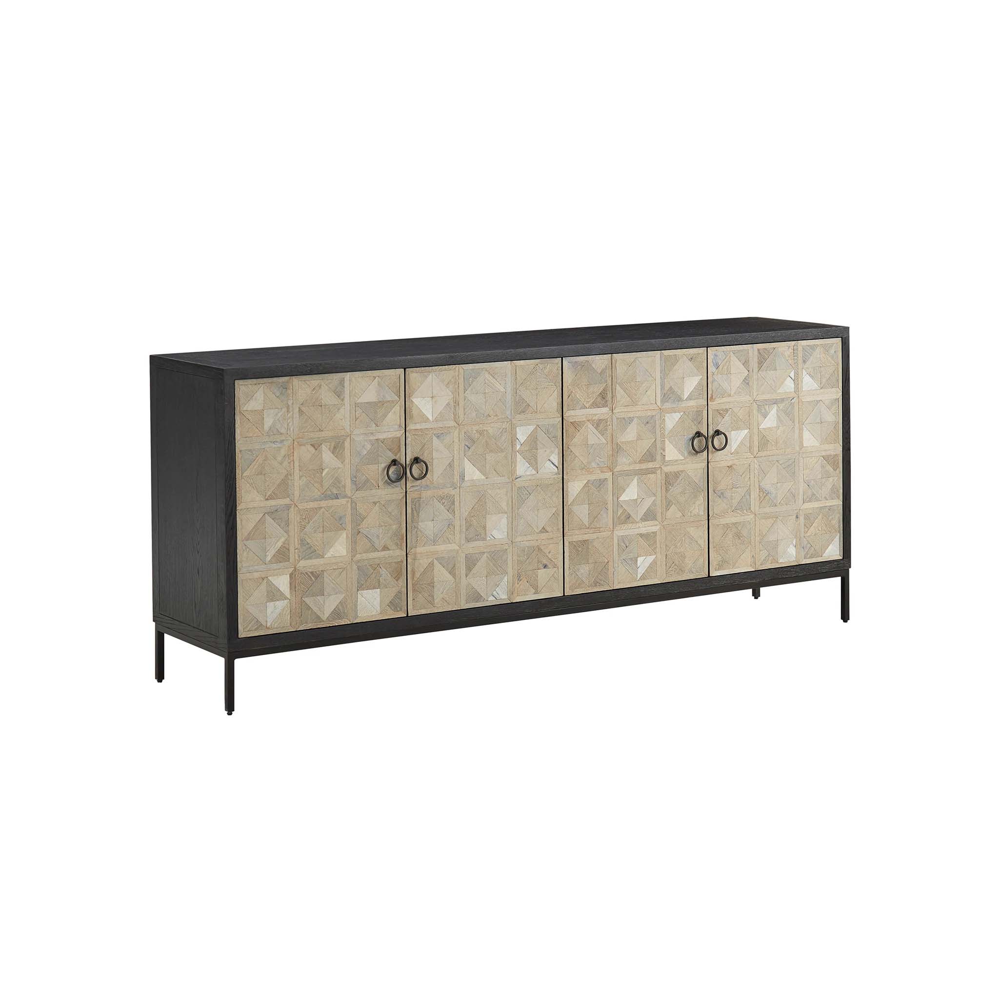 Geo Inlay Oak and Iron Buffet