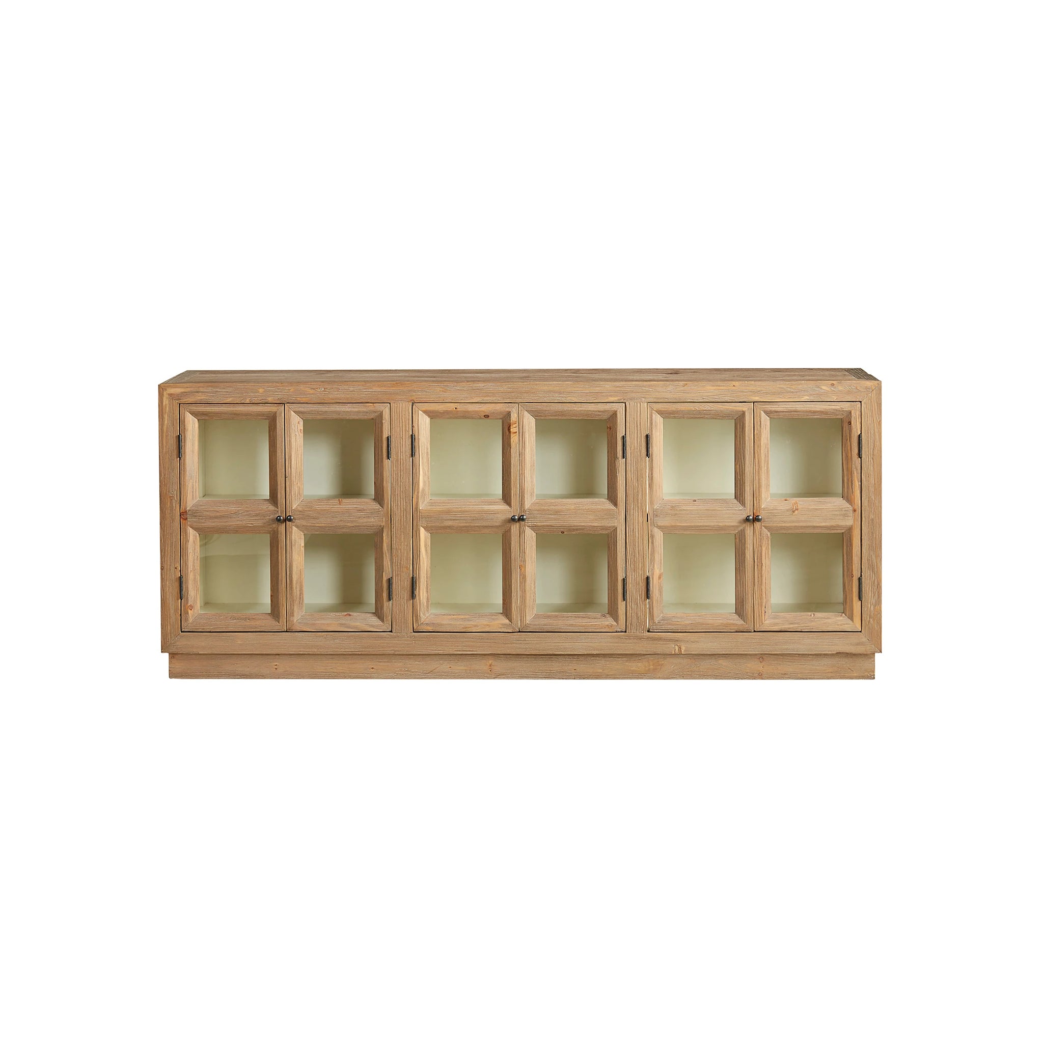 Reclaimed Pine Glass Front Sideboard