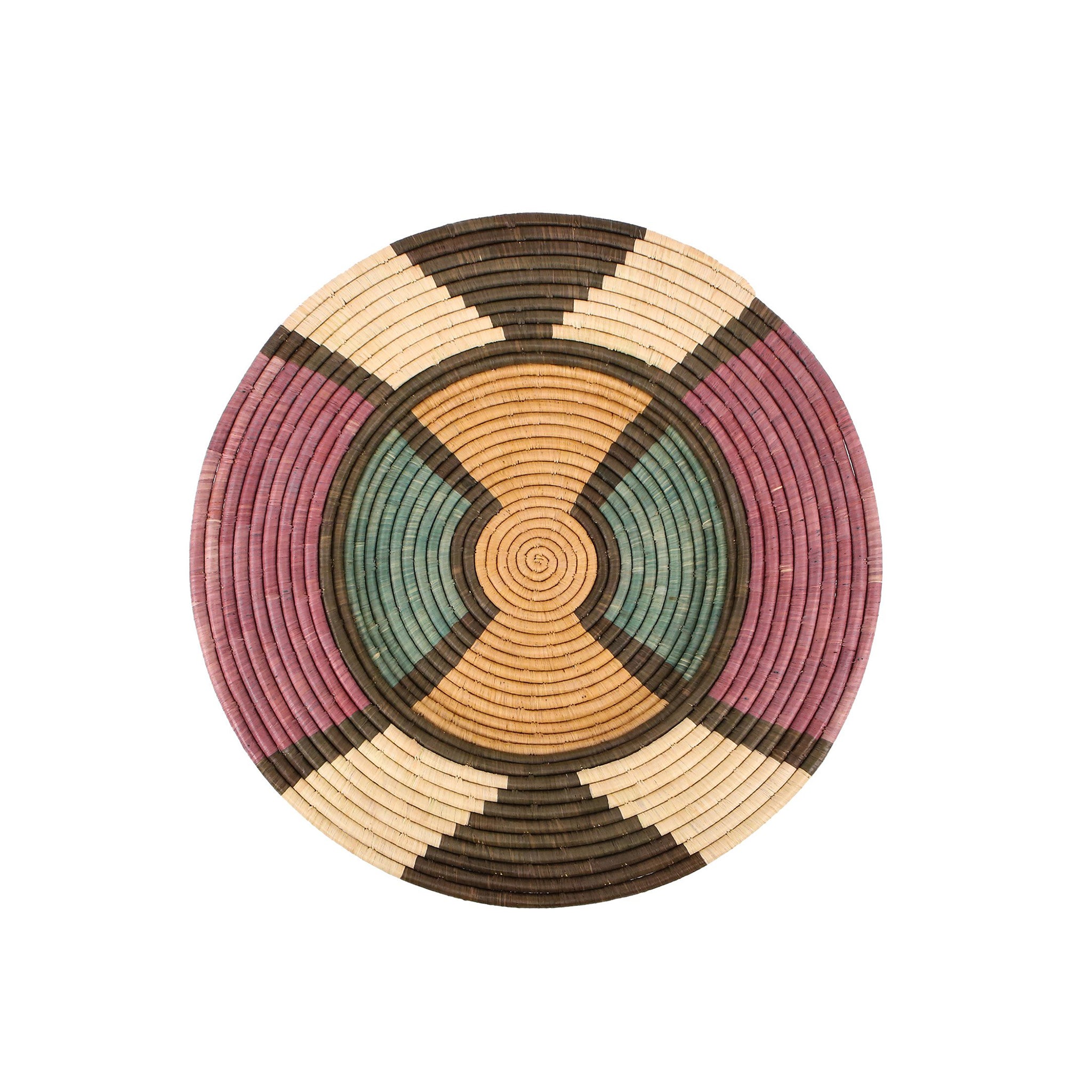 Layers Woven Wall Art Plate in Lilac and Neutrals 27