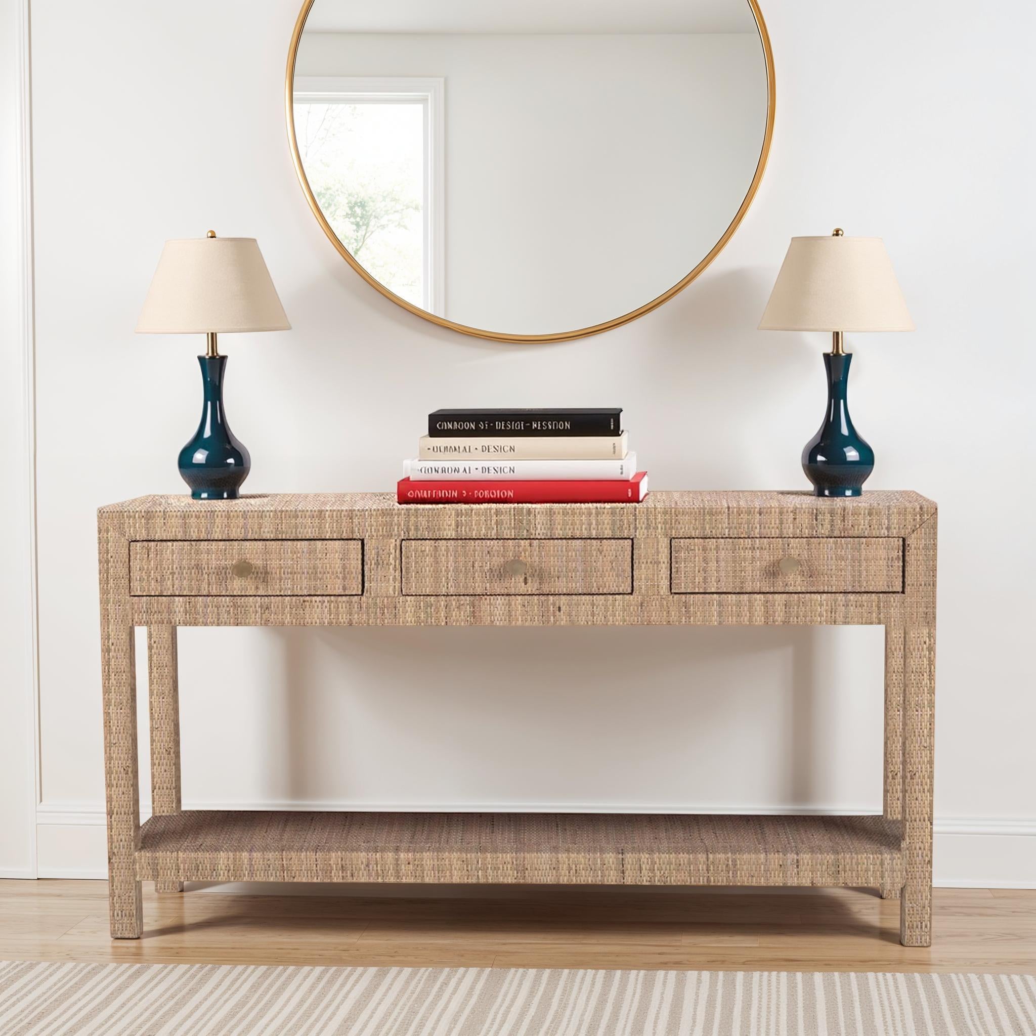 Santos Woven Console Table