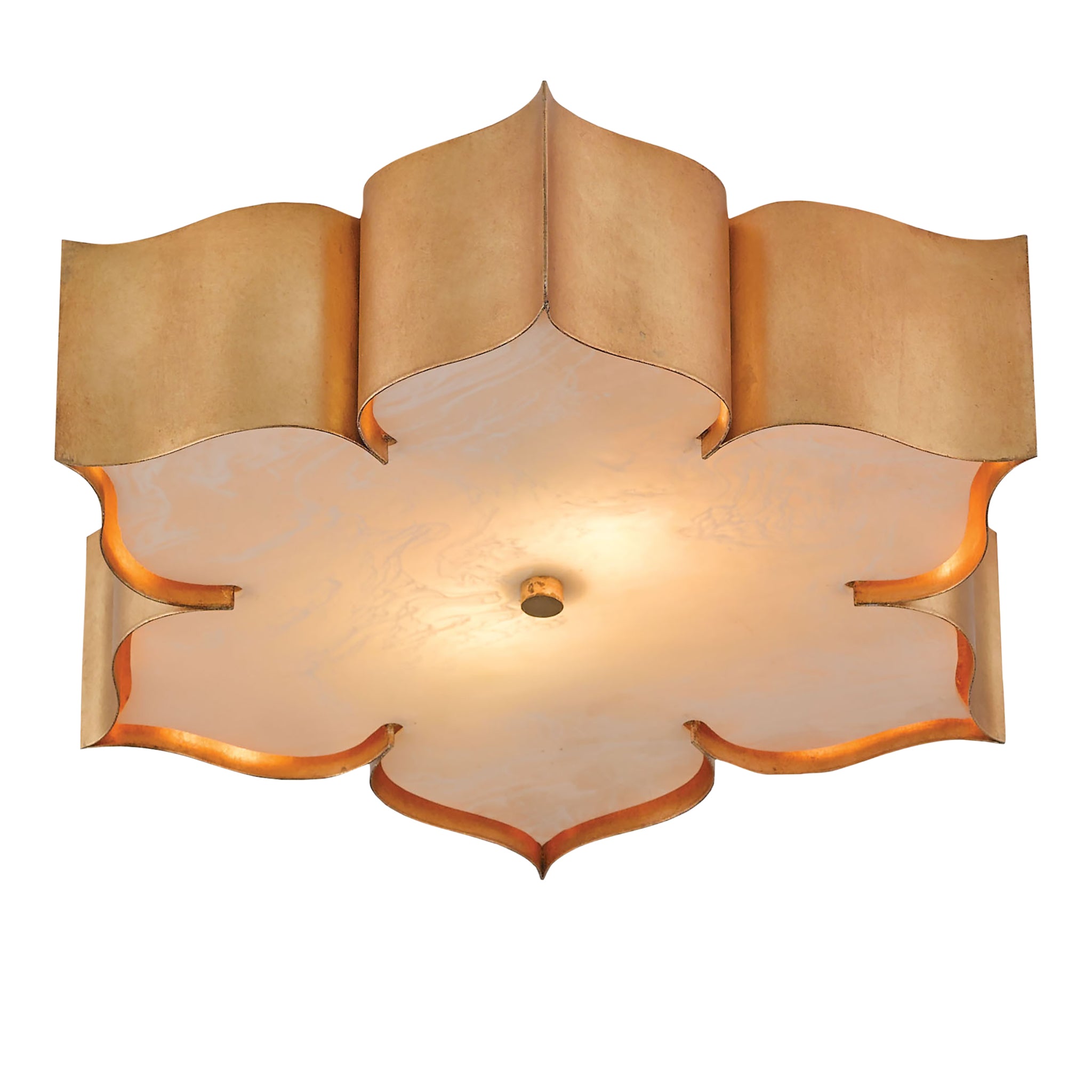 Grand Lotus Gold Flush Mount