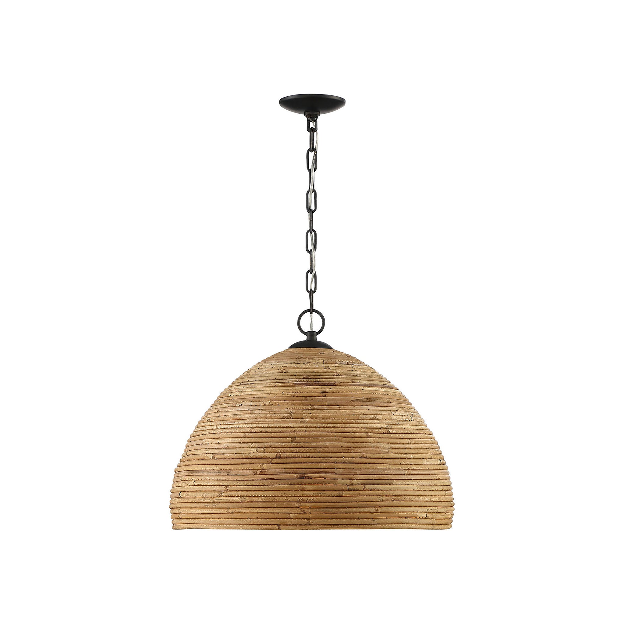 Marjorie Rattan Single-Light Dome Pendant