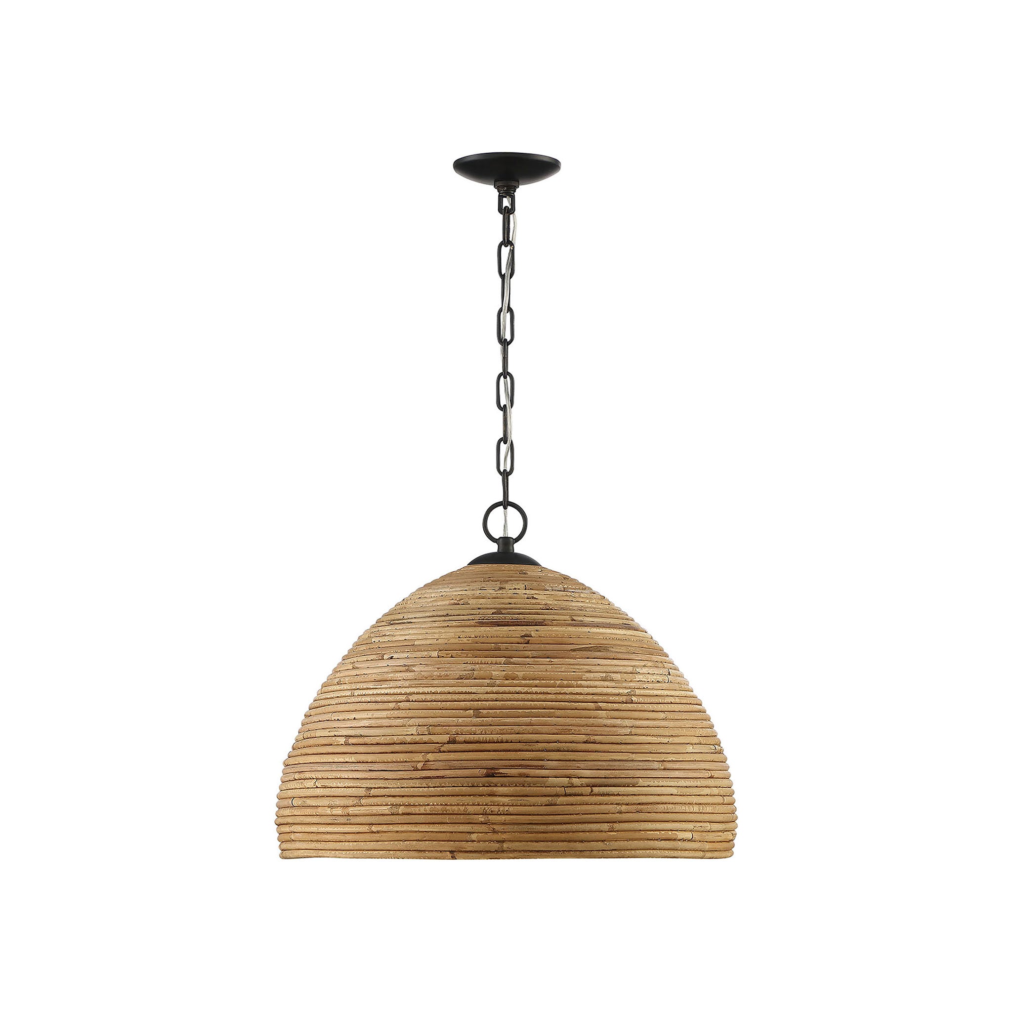 Marjorie Rattan Single-Light Dome Pendant