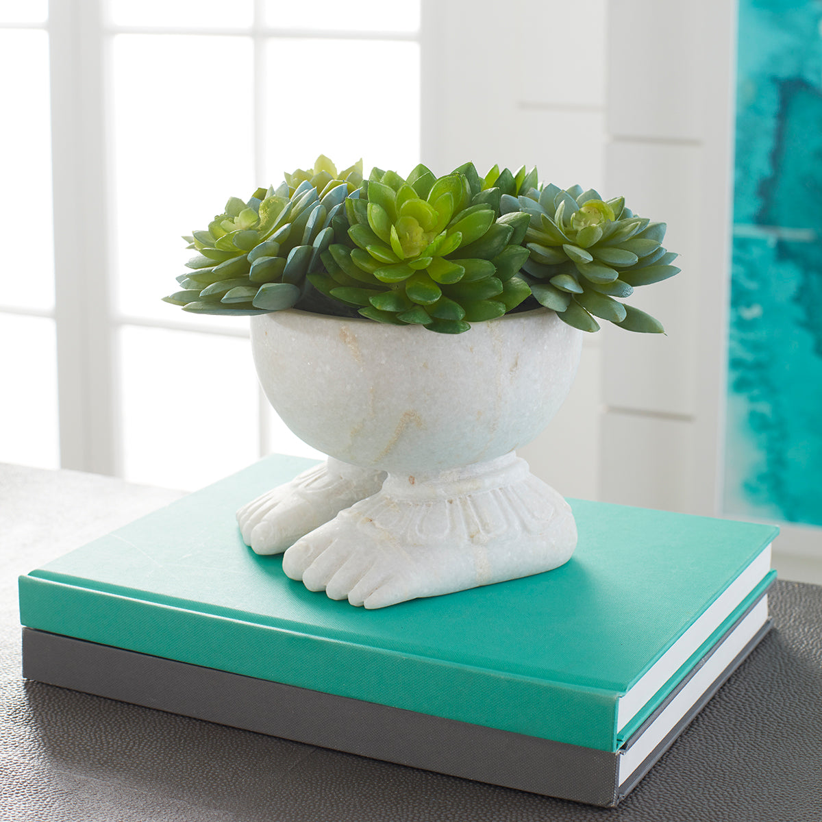 Footed Marble Bowl
