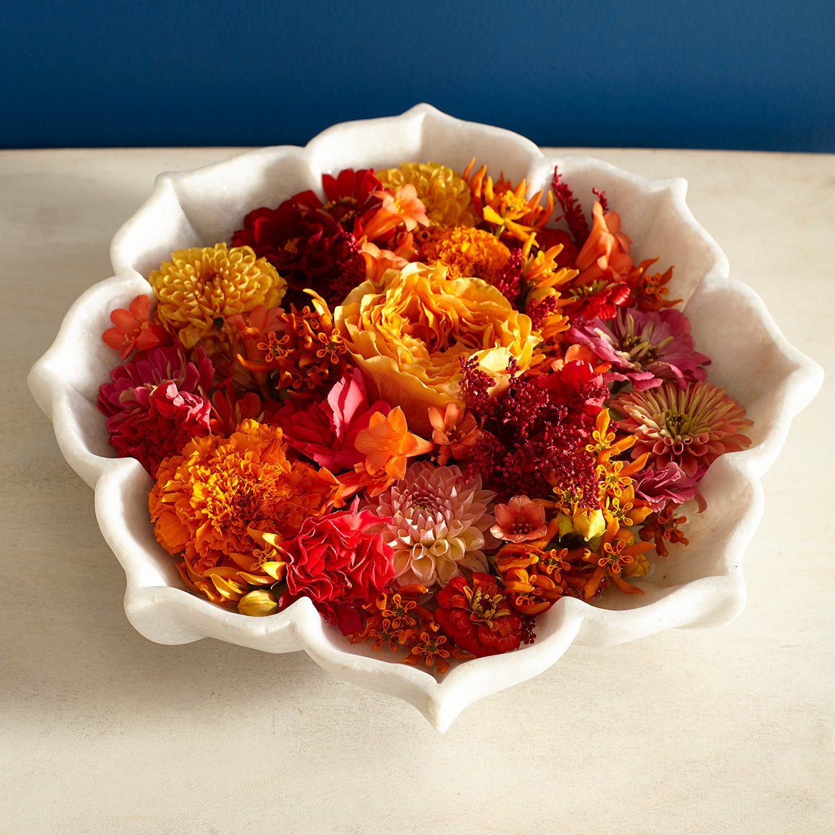 Marble Lotus Bowl
