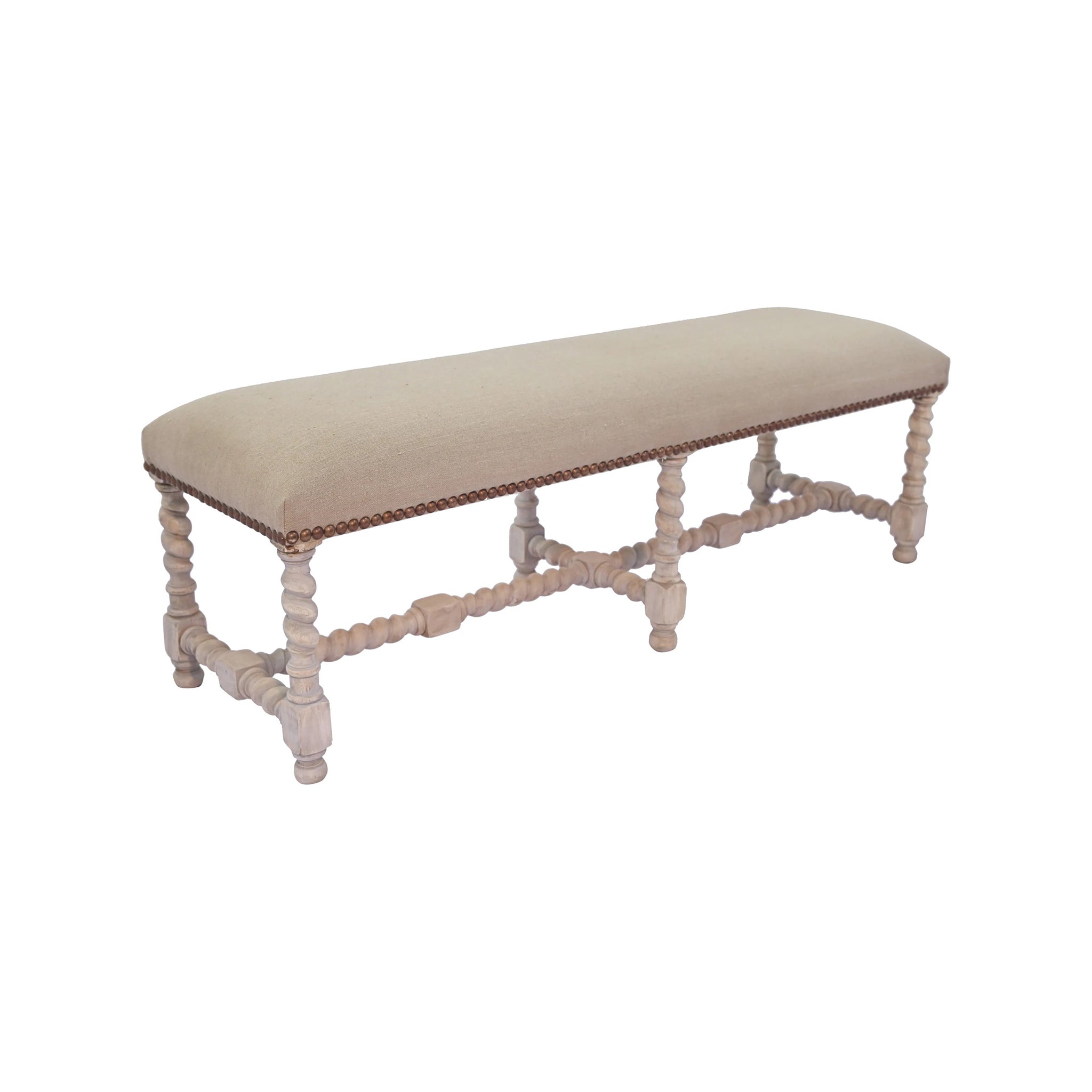 Barley Twist Wooden Bench